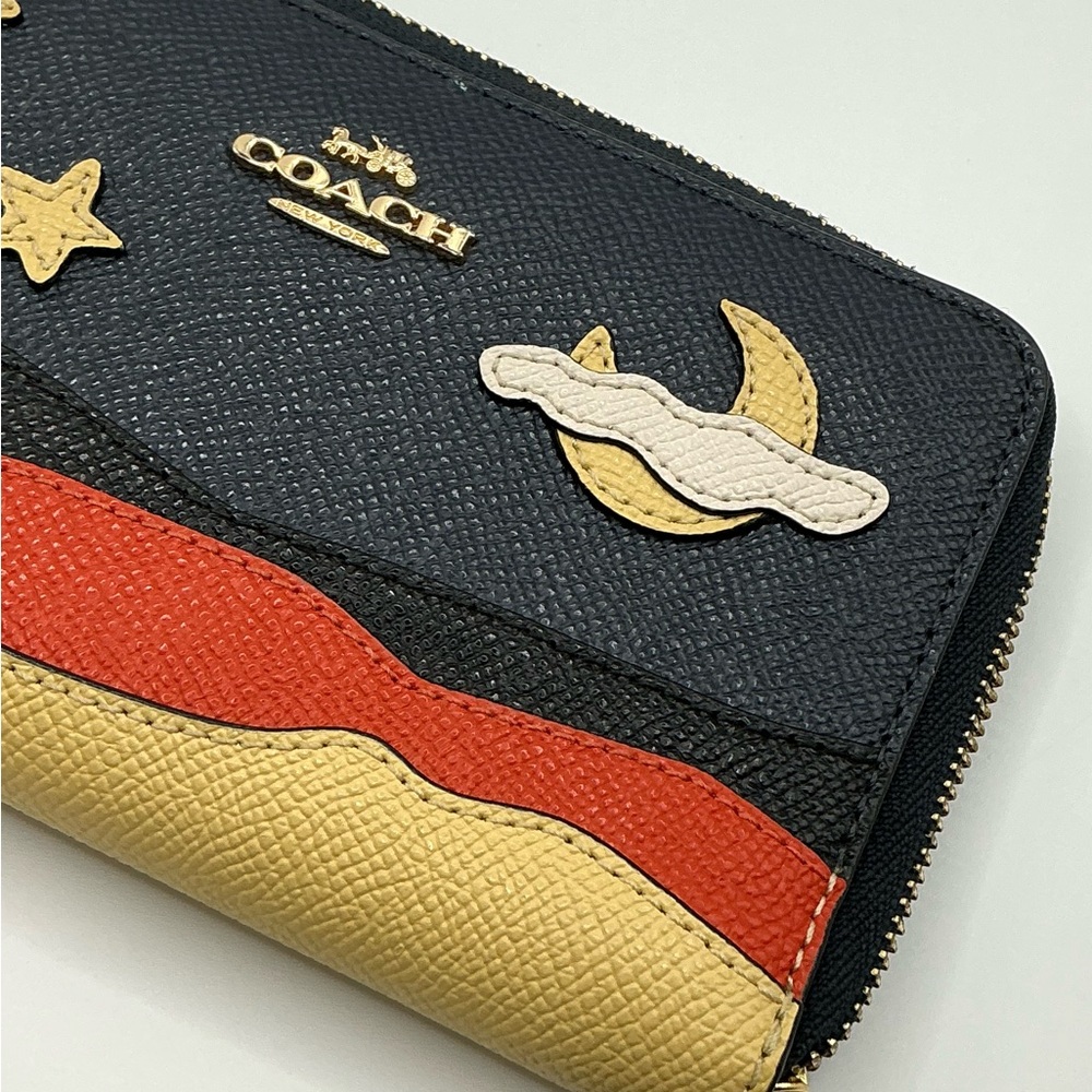 Coach Night Dessert Postcard C4533 Id Zip Wallet Midnight Blue - Picture 12 of 12
